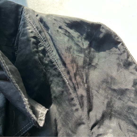 TAHARI Women's Crinkled Mid-Length Black Lightweight Rain Resistant Jacket - Picture 5 of 12